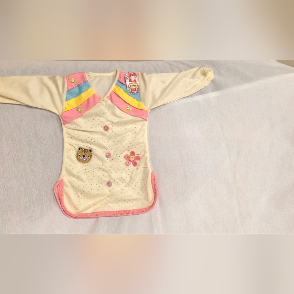 Adorable Cream and Pink Kids Matching Set